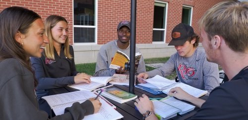 Students Studying Banner